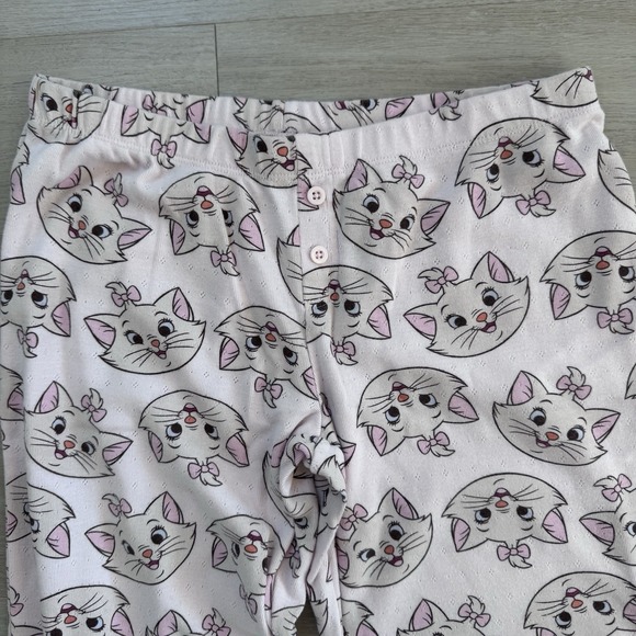 Disney Marie Aristocats Pajama Pants Small Pink Lounge Sleep Cute Cats - Picture 4 of 5